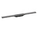 Hansgrohe RainDrain Flex - Lineární sprchový žlab s nerezovým roštem 800, do prostoru, zkrátitelný, kartáčovaný černý chrom 5604