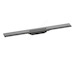 Hansgrohe RainDrain Flex - Lineární sprchový žlab s nerezovým roštem 800, ke stěně, zkrátitelný, kartáčovaný černý chrom 5605134