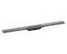 Hansgrohe RainDrain Flex - Lineární sprchový žlab s nerezovým roštem 900, ke stěně, zkrátitelný, kartáčovaný černý chrom 5605234