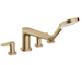 Hansgrohe Talis E - Vanová baterie na okraj vany, 4-otvorová instalace, kartáčovaný bronz 71748140