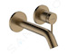 Hansgrohe Tecturis S - Umyvadlová baterie pod omítku, s výpustí, 2-otvorová instalace, EcoSmart, kartáčovaný bronz 73350140