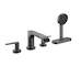 Hansgrohe Vivenis - Baterie na okraj vany, 4-otvorová instalace, sBox, kartáčovaný černý chrom 75444340