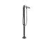 Hansgrohe Vivenis - Vanová baterie do podlahy, s příslušenstvím, kartáčovaný černý chrom 75445340