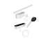 Hansgrohe WallStoris - Set sprchové hlavice 105, 3 proudy, termostatu a koupelnových doplňků, matná bílá 24250700