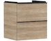 Hansgrohe Xelu Q - Umyvadlová skříňka, 63x58x50 cm, 2 zásuvky, přírodní dub/matná černá 54025670