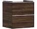 Hansgrohe Xelu Q - Umyvadlová skříňka, 63x58x50 cm, 2 zásuvky, tmavý ořech/matná bílá 54026700