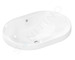 Hansgrohe Xuniva U - Umyvadlo, 55x40 cm, s přepadem, bez otvoru pro baterii, bílá 60157450
