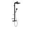 Ideal Standard Ceratherm ALU+ - Sprchový set s termostatem, 26x26 cm, 2 proudy, hedvábná černá BE210XG