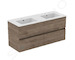 Ideal Standard Eurovit+ - Skříňka s dvojumyvadlem, 55x120x44 cm, 4 zásuvky, ořech R0577Y9