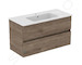 Ideal Standard Eurovit+ - Skříňka s umyvadlem, 55x100x44 cm, 2 zásuvky, ořech R0575Y9