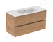 Ideal Standard Eurovit+ - Skříňka s umyvadlem, 55x100x44 cm, 2 zásuvky, přírodní dub R0575Y8