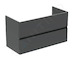 Ideal Standard Eurovit - Umyvadlová skříňka, 55x100x44 cm, 2 zásuvky, lesklá šedá R0265TI