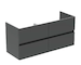 Ideal Standard Eurovit+ - Umyvadlová skříňka, 55x120x44 cm, 4 zásuvky, lesklá šedá R0267TI