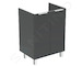 Ideal Standard Eurovit - Umyvadlová skříňka, 84x60x44 cm, 2 dvířka, panty L/P, lesklá šedá R0258TI
