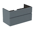 Ideal Standard Finesse - Umyvadlová skříňka, 100x51x55 cm, 2 zásuvky, Ribbed Matt ashblue E3397UQ