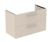 Ideal Standard i.Life B - Umyvadlová skříňka, 100x63x51 cm, 2 zásuvky, levá, matná písková T5584NF