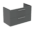Ideal Standard i.Life B - Umyvadlová skříňka, 100x63x51 cm, 2 zásuvky, levá, šedý matný křemen T5584NG