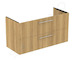 Ideal Standard i.Life B - Umyvadlová skříňka, 63x120x51 cm, 2 zásuvky, levá, přírodní dub T5586NX