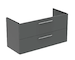 Ideal Standard i.Life B - Umyvadlová skříňka, 63x120x51 cm, 2 zásuvky, pravá, šedý matný křemen T5587NG