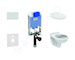 Ideal Standard ProSys - Set předstěnové instalace, klozet Alpha se sedátkem, tlačítko Oleas M1, chrom ProSys80M SP108