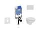 Ideal Standard ProSys - Set předstěnové instalace, klozetu a sedátka  Eurovit, tlačítka Oleas M1, Rimless, SoftClose, bílá ProSy