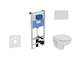 Ideal Standard ProSys - Set předstěnové instalace, klozetu a sedátka  Eurovit, tlačítka Oleas M1, Rimless, SoftClose, chrom ProS