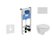 Ideal Standard ProSys - Set předstěnové instalace, klozetu a sedátka  Eurovit, tlačítka Oleas M2, Rimless, SoftClose, bílá ProSy