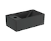 Ideal Standard Tempo - Umývátko 37x21 cm, bez přepadu, otvor pro baterii vlevo, černá E2113V3