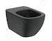 Ideal Standard Tesi - Závěsné WC, Aquablade, černá T0079V3