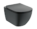 Ideal Standard Tesi - Závěsné WC se sedátkem softclose, Aquablade, černá T3546V3