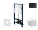 kielle Genesis New - Set předstěnové instalace, kompaktního klozetu Gaia, Rimless, sedátka softclose a tlačítka Gemini New II, m