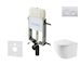 kielle Genesis New - Set předstěnové instalace, kompaktního klozetu Oudee, Vortex Rimless+, sedátka softclose a tlačítka Gemini 