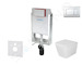 kielle Genesis - Set předstěnové instalace, klozetu Arkas I, sedátka softclose a tlačítka Gemini III, lesklý chrom 30505SZ34