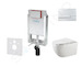 kielle Genesis - Set předstěnové instalace, klozetu Gaia, sedátka softclose a tlačítka Gemini I, chrom 30505SZ24