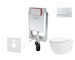 kielle Genesis - Set předstěnové instalace, klozetu Oudee Vortex, sedátka softclose a tlačítka Gemini I, lesklý chrom 30505SZ89