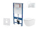 kielle Genesis - Set předstěnové instalace, klozetu Oudee Vortex, sedátka softclose a tlačítka Gemini II, lesklý chrom 30505SS92