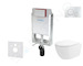 kielle Genesis - Set předstěnové instalace, klozetu Oudee Vortex, sedátka softclose a tlačítka Gemini II, lesklý chrom 30505SZ83