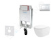 kielle Genesis - Set předstěnové instalace, klozetu Oudee Vortex, sedátka softclose a tlačítka Gemini III, lesklý chrom 30505SZ7