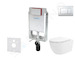 kielle Genesis - Set předstěnové instalace, klozetu Oudee Vortex, sedátka softclose a tlačítka Gemini III, lesklý chrom 30505SZ8