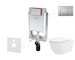 kielle Genesis - Set předstěnové instalace, klozetu Oudee Vortex, sedátka softclose a tlačítka Gemini III, matný chrom 30505SZ86