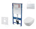 kielle Genesis - Set předstěnové instalace, klozetu Subway a sedátka softclose, CeramicPlus, tlačítko Gemini l, lesklý chrom SAN