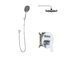 kielle Nefia - Sprchový set s baterií pod omítku, pro 2 spotřebiče, s příslušenstvím EcoSpare a tělesem, chrom 20627SP130