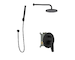 kielle Nefia - Sprchový set s baterií pod omítku, pro 2 spotřebiče, s příslušenstvím EcoSpare a tělesem, matná černá 20627SP124