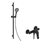 kielle Nefia - Sprchový set s baterií, tyčí, hadicí a sprchovou hlavicí EcoSpare, matná černá 20627SN14