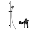 kielle Nefia - Sprchový set s baterií, tyčí, hadicí a sprchovou hlavicí EcoSpare, matná černá 20627SN34