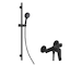 kielle Nefia - Sprchový set s baterií, tyčí, hadicí a sprchovou hlavicí EcoSpare, matná černá 20627SN44