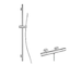 kielle Oudee - Sprchový set s termostatickou baterií, tyčí, hadicí a sprchovou hlavicí EcoSpare, chrom 20602SNT50
