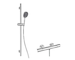 kielle Oudee - Sprchový set s termostatickou baterií, tyčí, hadicí a sprchovou hlavicí EcoSpare, chrom 20602SNT60