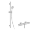 kielle Oudee - Sprchový set s termostatickou baterií, tyčí, hadicí a sprchovou hlavicí EcoSpare, chrom 20602SNT70
